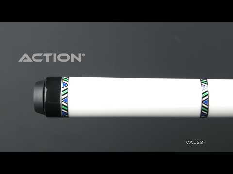 Action VAL28 Value Cue - White with Turquoise Rings 2