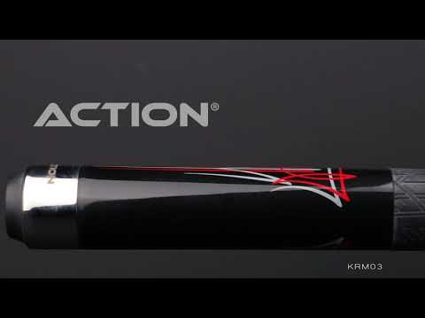 Action KRM03 Khrome Cue - Black with Red Pinstripe 2