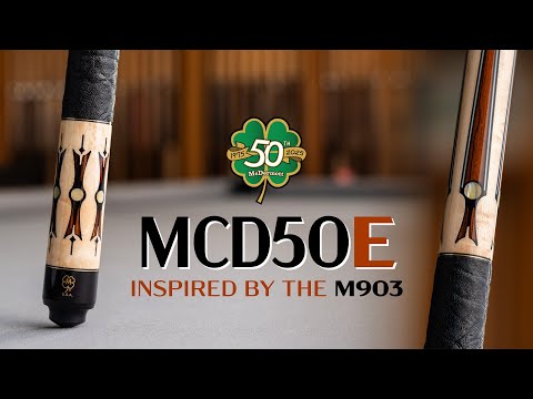 McDermott MCD50E 50th Anniversary Series Pool Cue - Birdseye Maple and Cocobolo Points with G-Core Shaft and Commemorative 1x1 Case 2