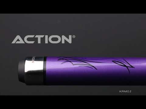 Action KRM02 Khrome Cue - Purple with Black Pinstripe 2