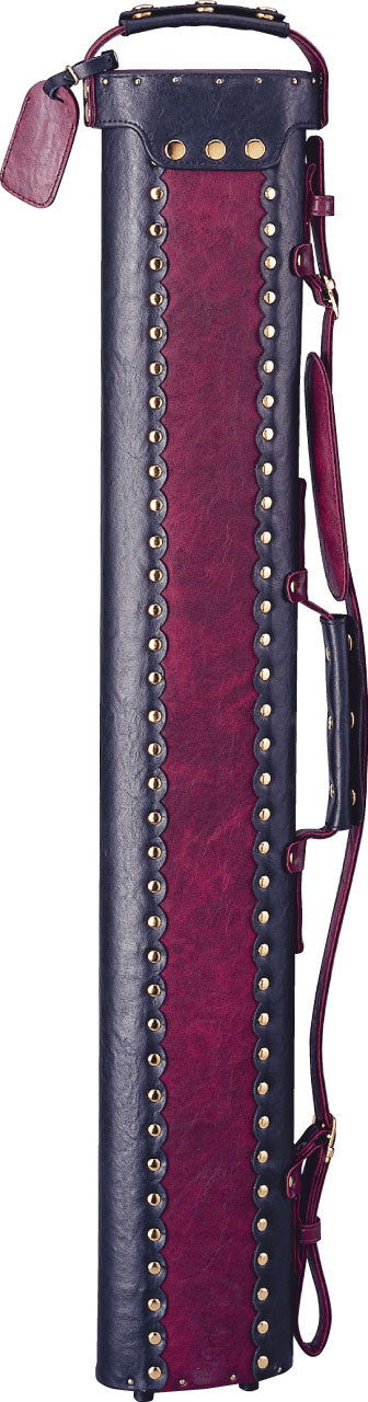 Instroke Vinyl Cowboy Series 2x4 Leather Pool Cue Case - Black/Burgundy 5