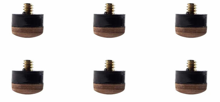 Yukon Screw On Pool Cue Tips 13mm 6 Pack