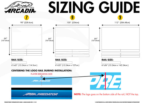 Predator CLPREARCSEL8BUR Burgundy Arcadia Select Cloth - 8 Foot 4