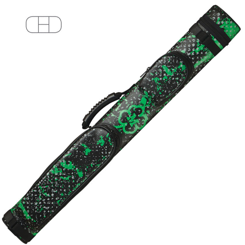 McDermott Designer 2x2 Shaft Hard Cue Case - Green Grunge