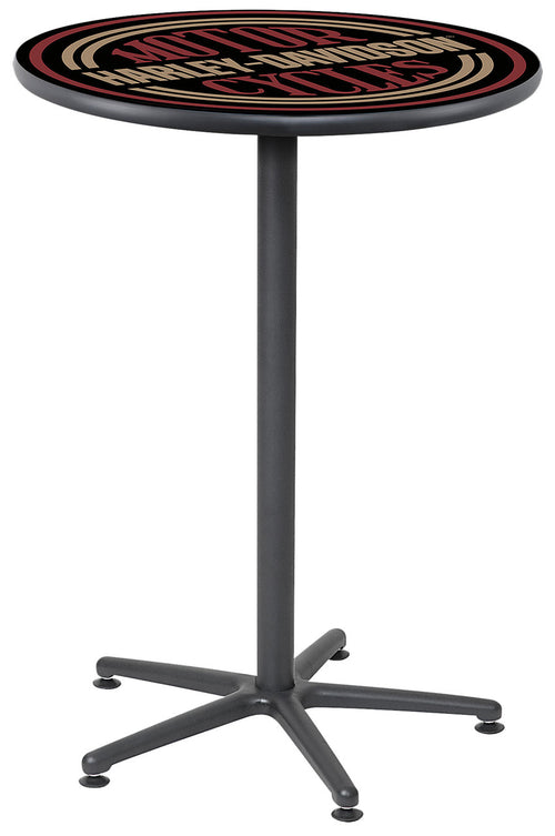 Harley Davidson Pub Table - Circle Logo Cafe Table 1