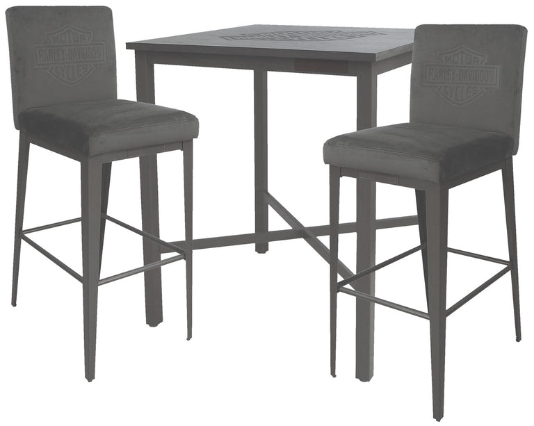 Harley Davidson Pub Table and Stools Set Bar and Shield Contemporary