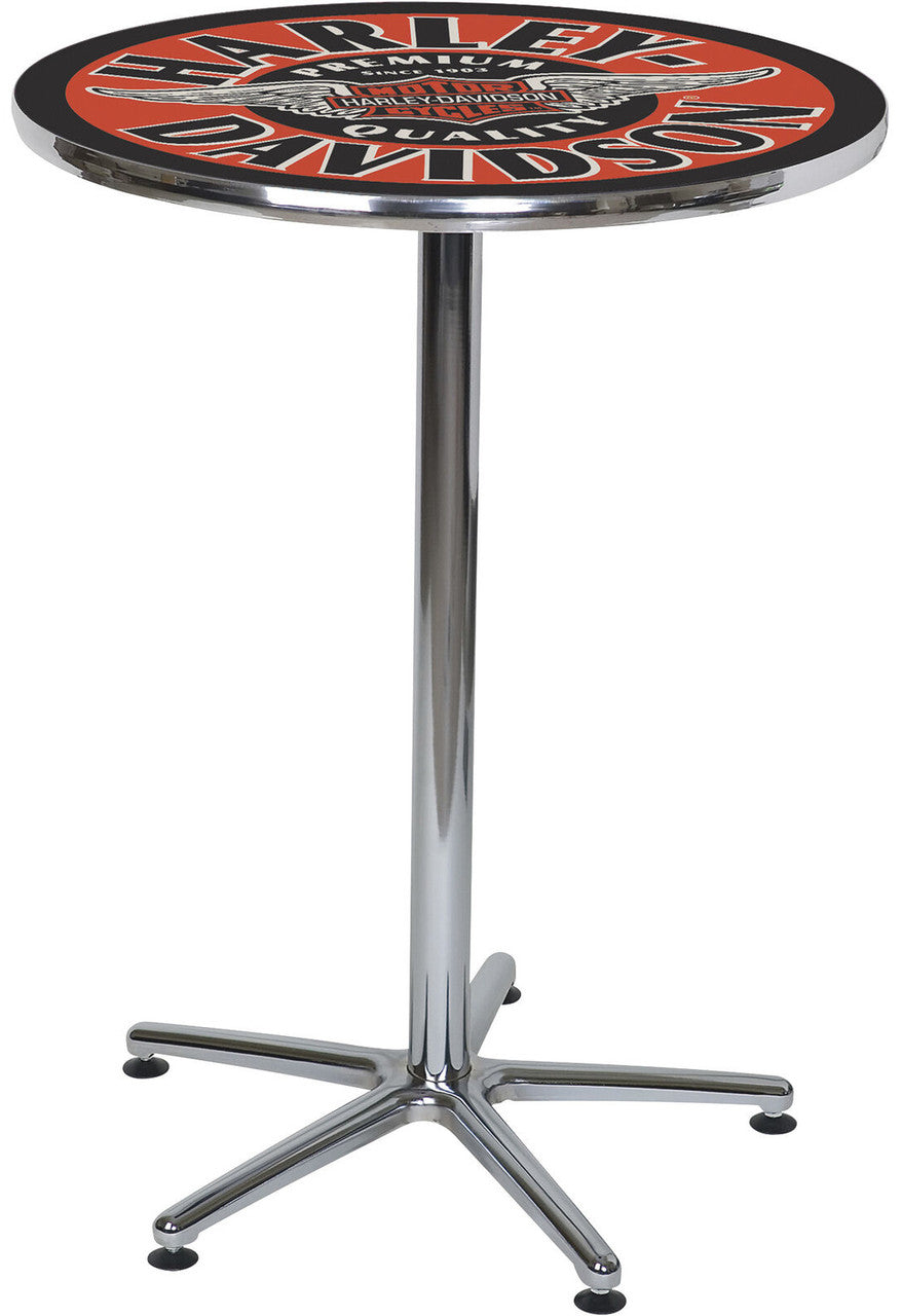 Harley Davidson Cafe Table - Winged Bar and Shield