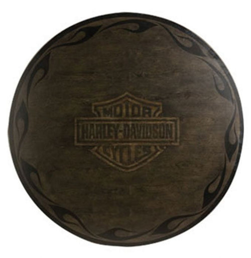 Harley Davidson Pub Table Bar and Shield Flames - Vintage Black 2