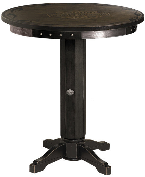 Harley Davidson Pub Table Bar and Shield Flames - Vintage Black 1