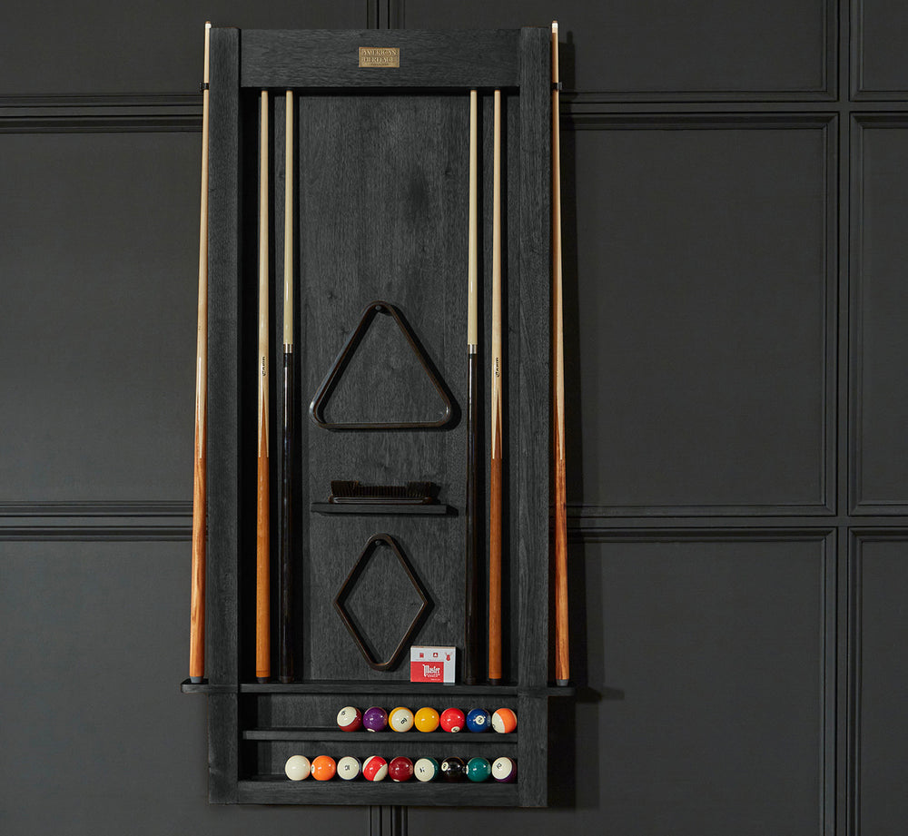 Alta Cue Rack Wall Mount 6 Cues - Black Ash