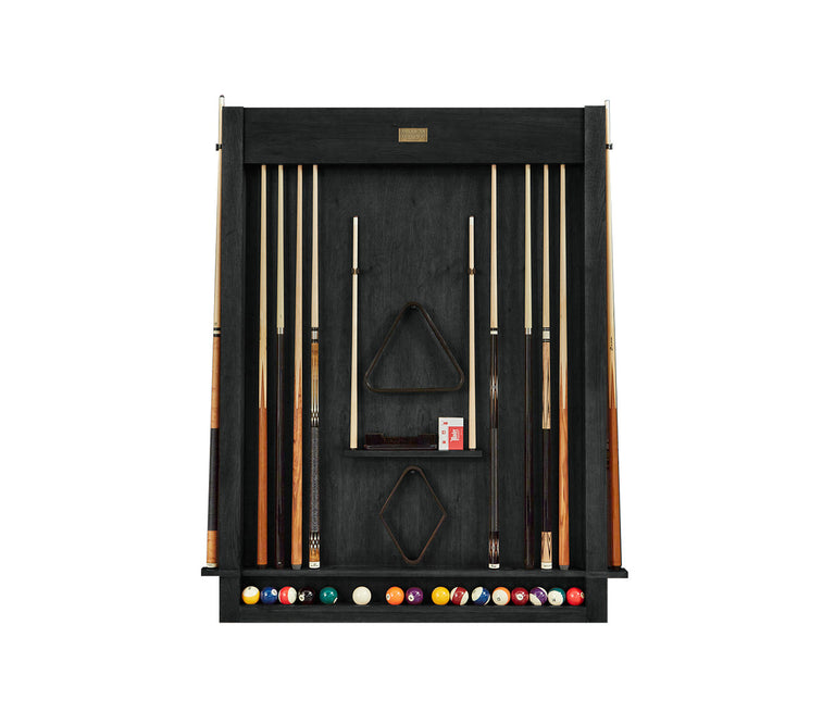 Alta Cue Rack Wall Mount 12 Cues - Black Ash