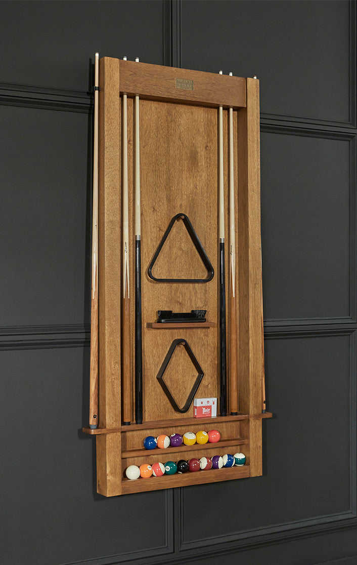 Alta Cue Rack Wall Mount 6 Cues - Brushed Walnut