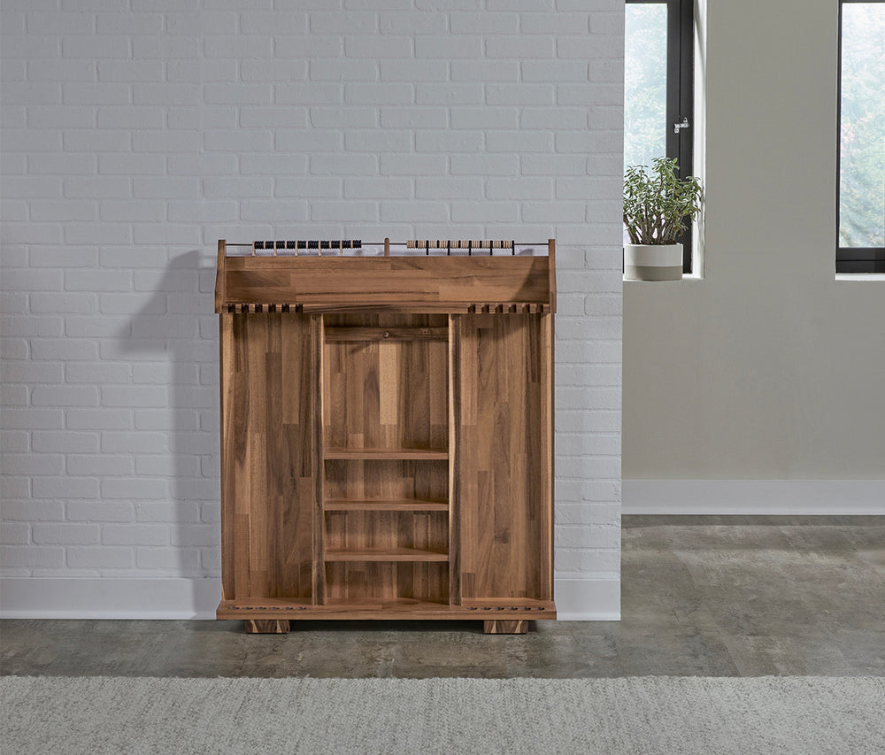 American Heritage Knoxville Freestanding 12 Cue Rack - Acacia Finish