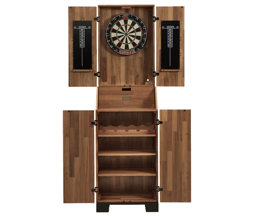 American Heritage Knoxville Standup Dartboard Cabinet - Acacia Finish 2