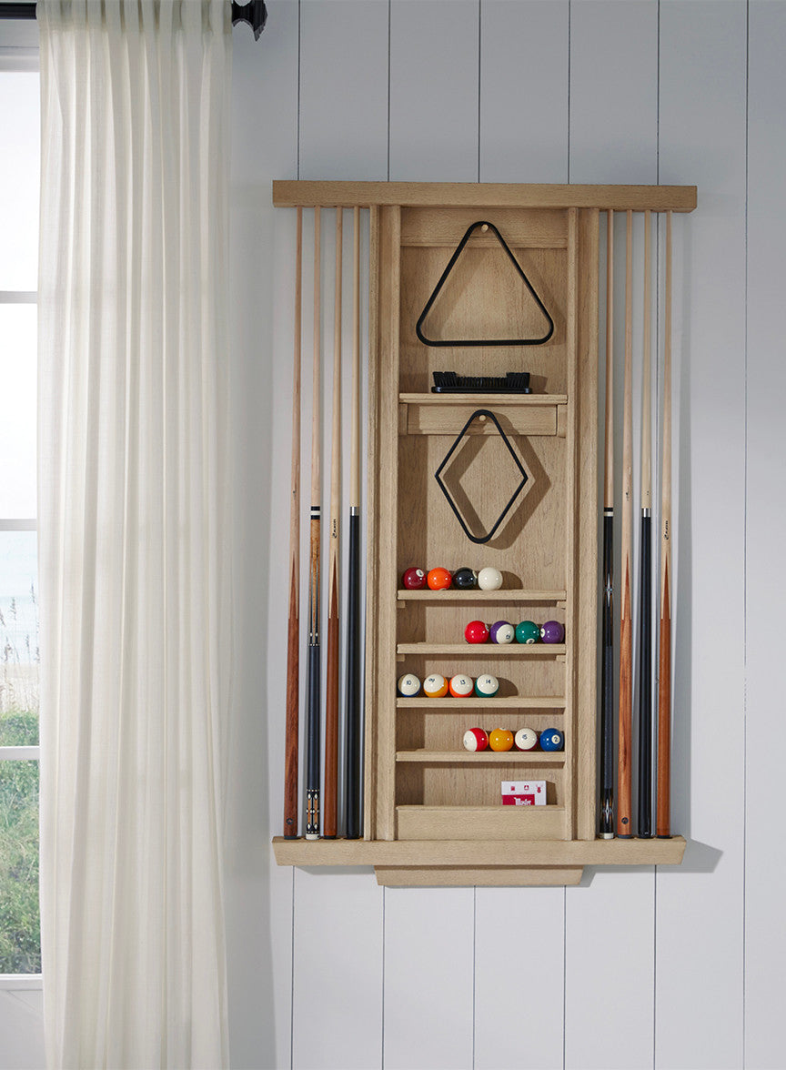 American Heritage Port Royal Wall Mount 8 Cue Rack - White Oak