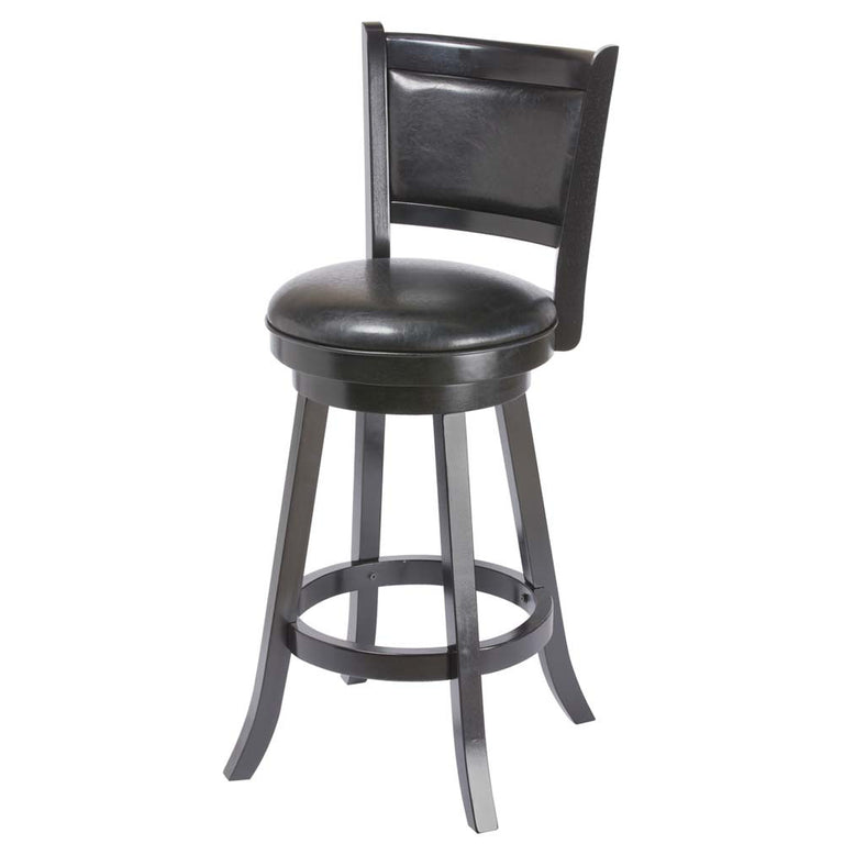 Ram Gameroom Backed Bar Stool Black