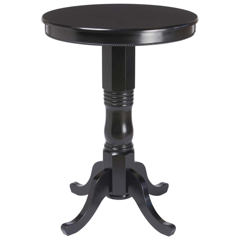 Ram Gameroom 30" Round Wood Pub Table Black