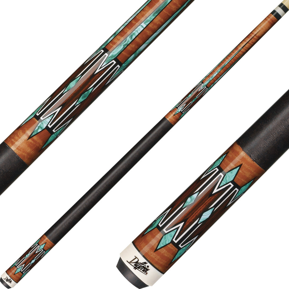 Dufferin D-SE20 Pool Cue - Curly Maple and Green Malachite