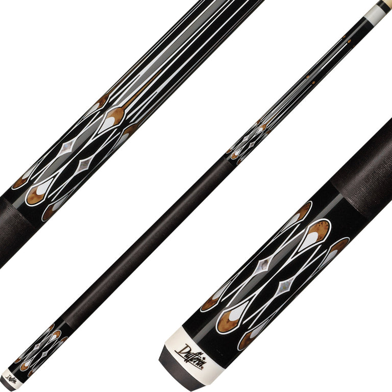 Dufferin D-SE22 Pool Cue - Black and Curly Maple