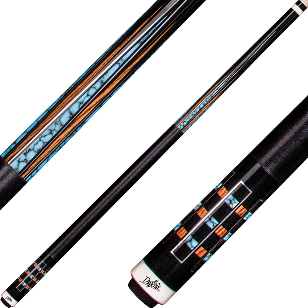 Dufferin D-SE42 Pool Cue - Black and Blue Recon