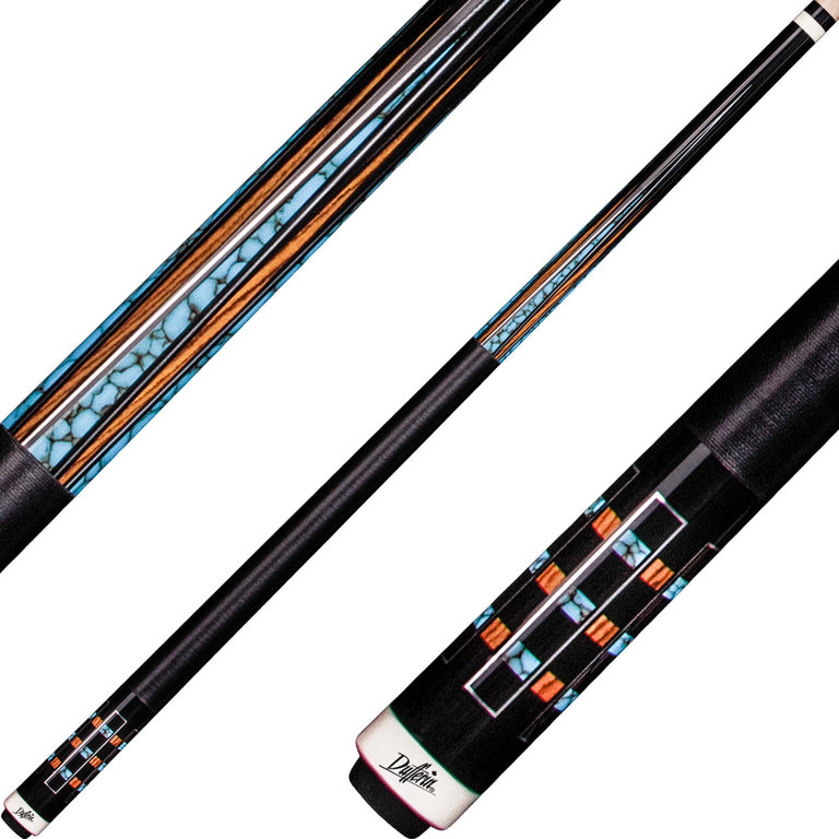 Dufferin D-SE42 Pool Cue - Black and Blue Recon