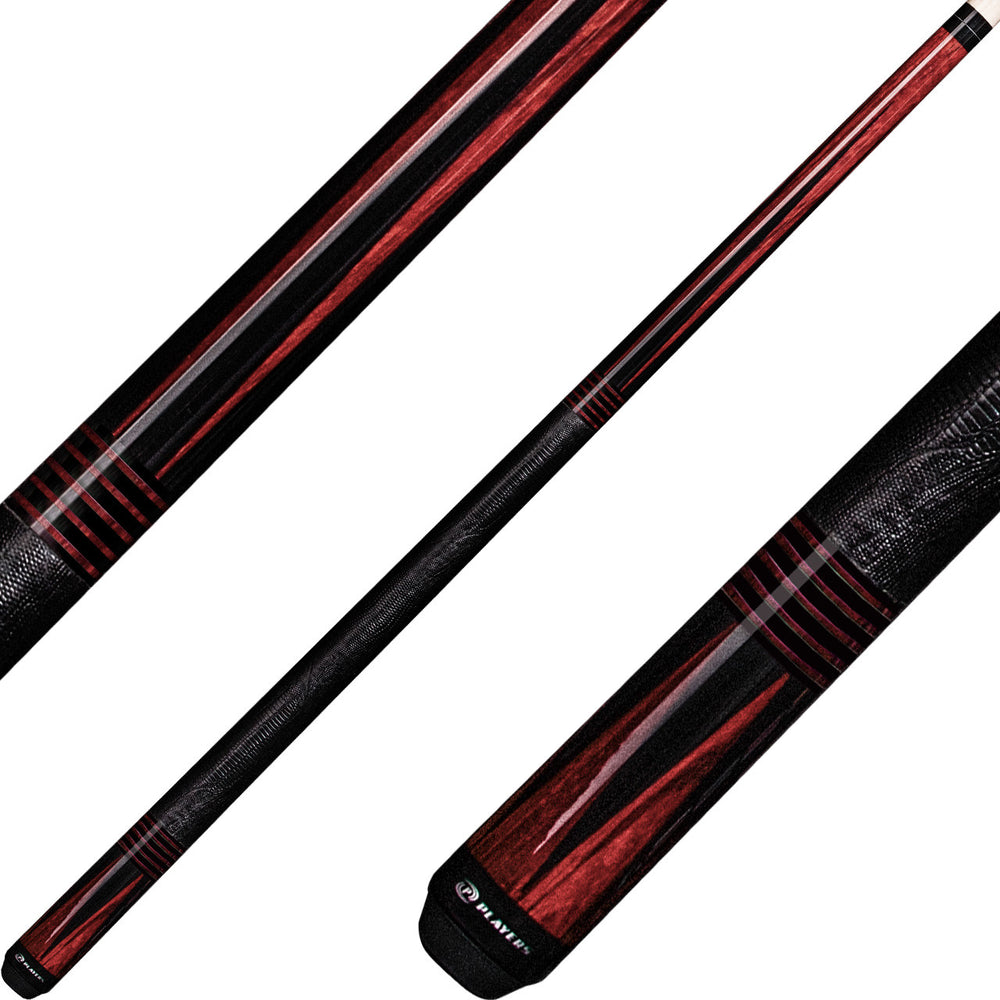 Players E2345 Exotic Series Pool Cue - Cocobolo Stained Zebrawood