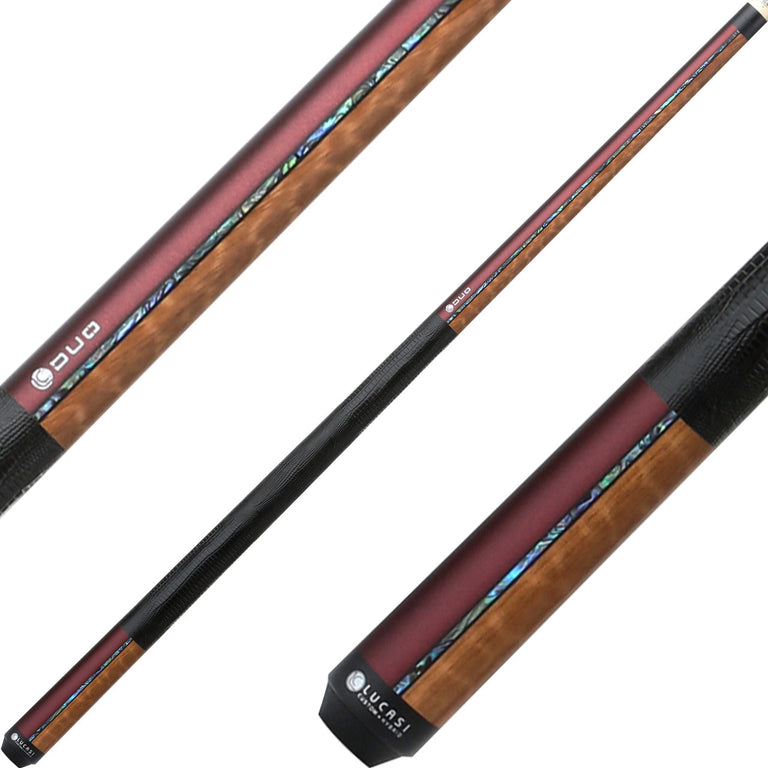 Lucasi LZDU14 Duo Red and Exotic Apitong Cue