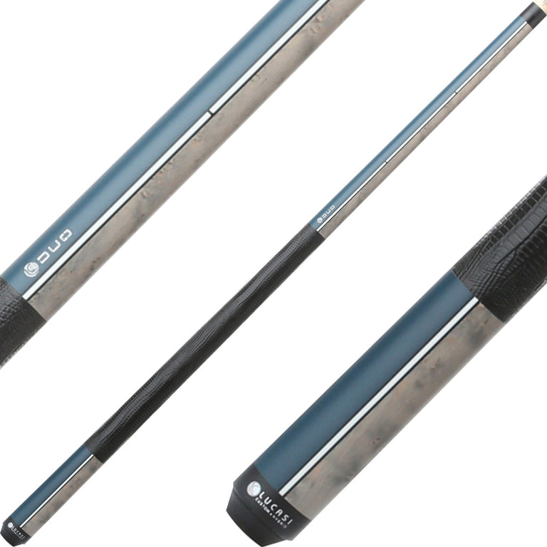 Lucasi LZDU15 Duo Midnight Blue and Grey Wash Cue