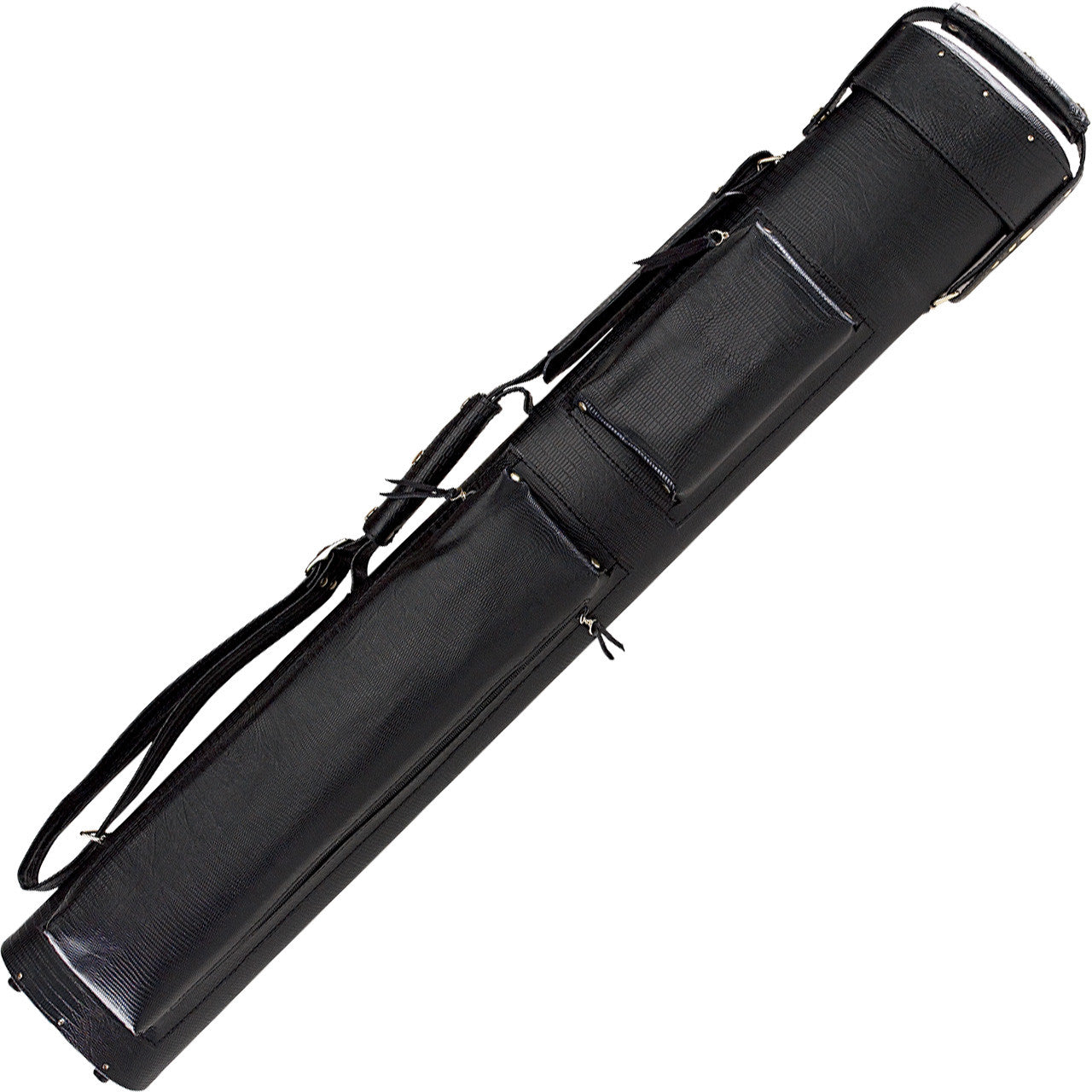 Pro Series 4x8 Hard Cue Case - Embossed Black Lizard