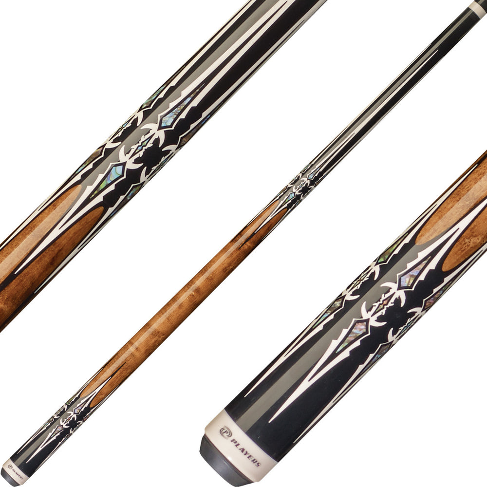 Players G-4114 Graphic Series Pool Cue - Double Dagger Sleek Antique