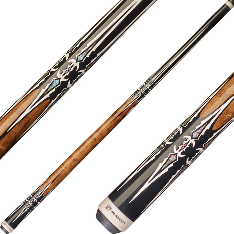 Players G-4114 Graphic Series Pool Cue - Double Dagger Sleek Antique
