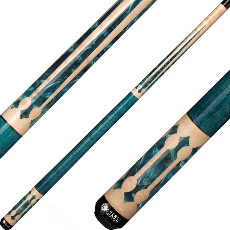 Lucasi LZC22 Custom Natural with 6 Blue and Gold Points Cue