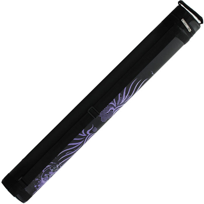 Athena 2x2 Hard Cue Case - Black and Purple