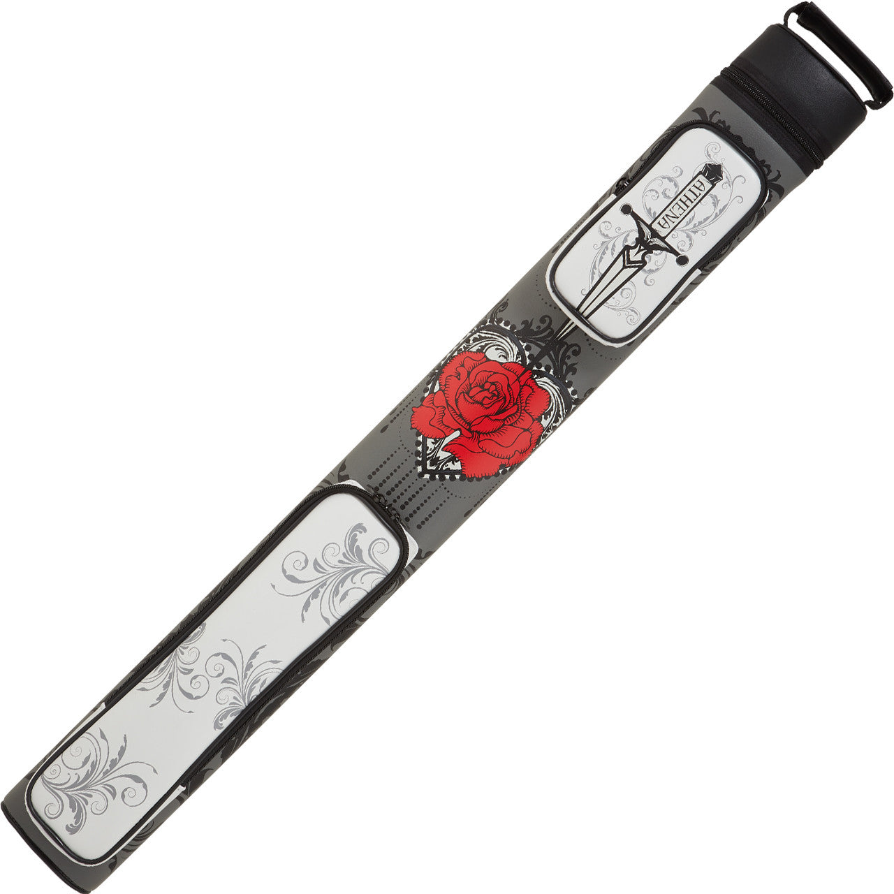 Athena 2x2 Hard Cue Case - Red Rose