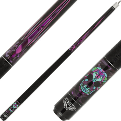 Athena ATH56 Cue - Purple Kaleidoscope Skull 1
