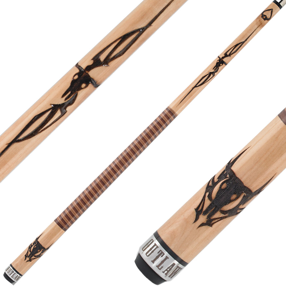 Outlaw OL42 Cue - Cattle Skull