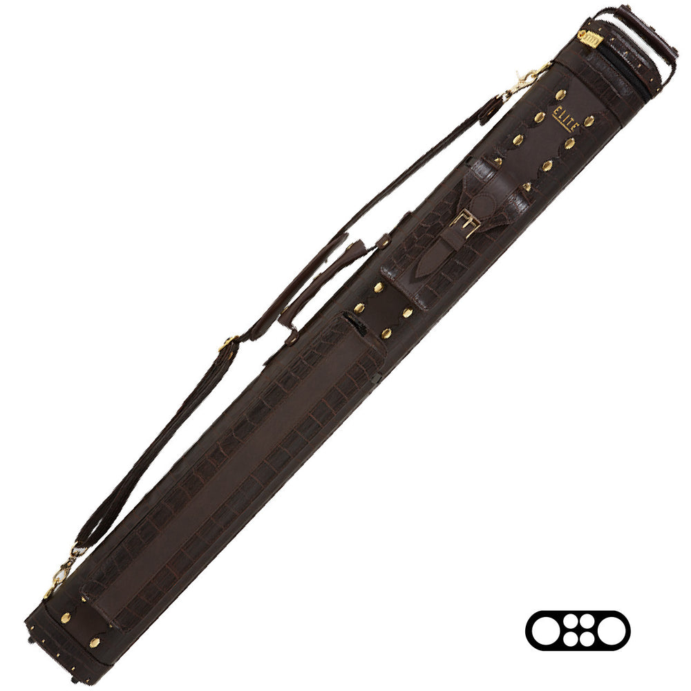 Elite ECC24 BROWN 2 Butt x 4 Shaft Brown Leather Case