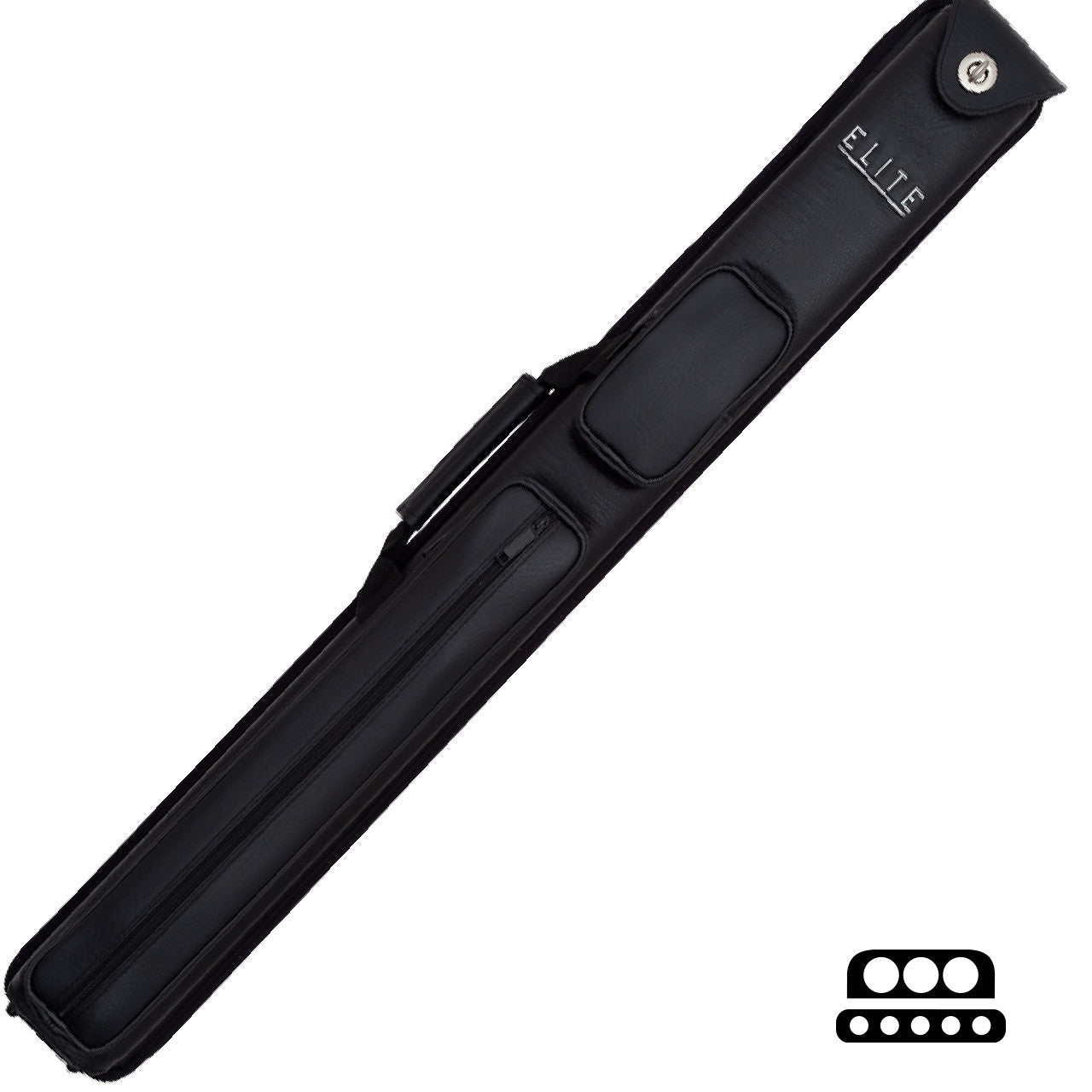 Elite Nexus 3x5 Hard Cue Case - Black