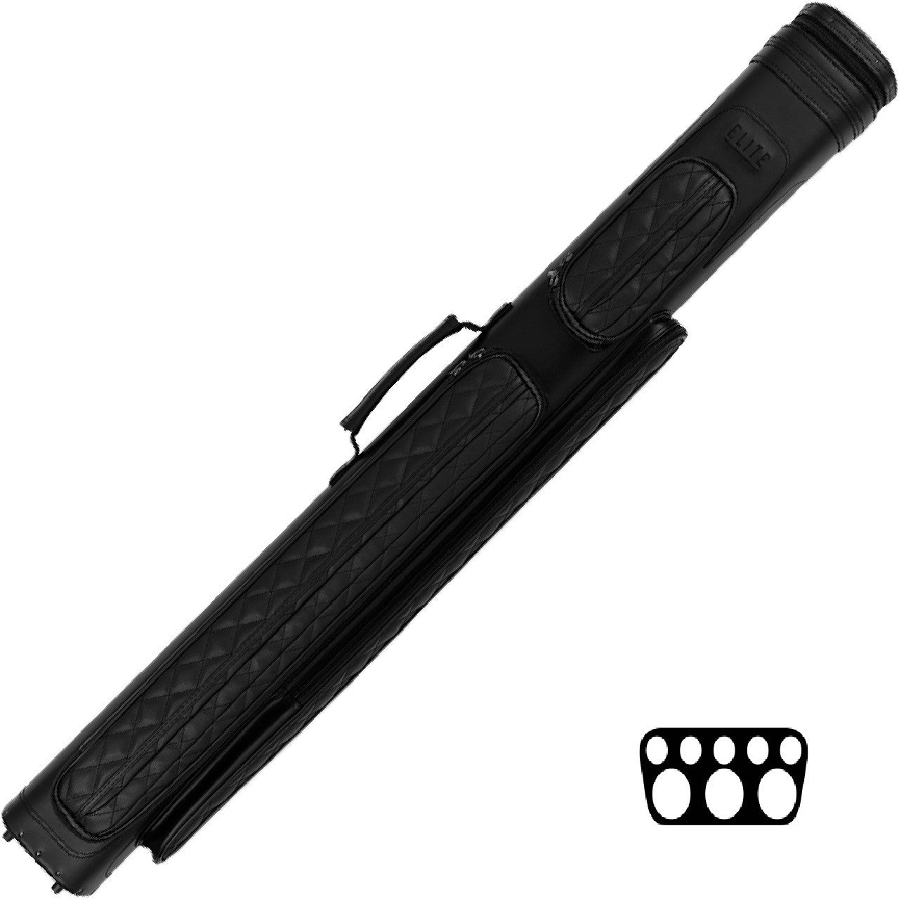 Elite Vintage Leather 3x5 Hard Cue Case - Black