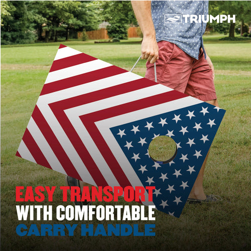 Triumph Cornhole Boards Set Patriotic Classic 2x3 7