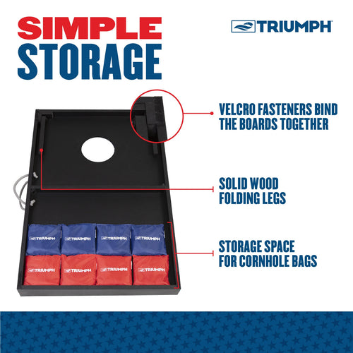 Triumph Cornhole Boards Set Patriotic Classic 2x3 3