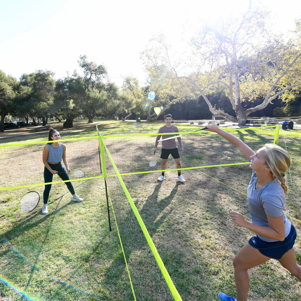 Triumph 4 Square Volleyball and Badminton Combo Set