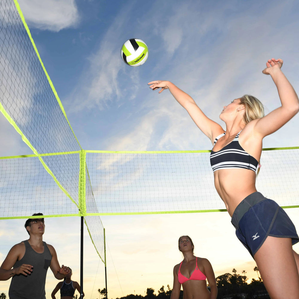 Triumph 4 Square Volleyball and Badminton Combo Set