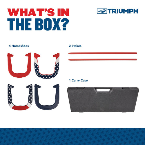 Triumph Patriotic Forged Horseshoe Set 3
