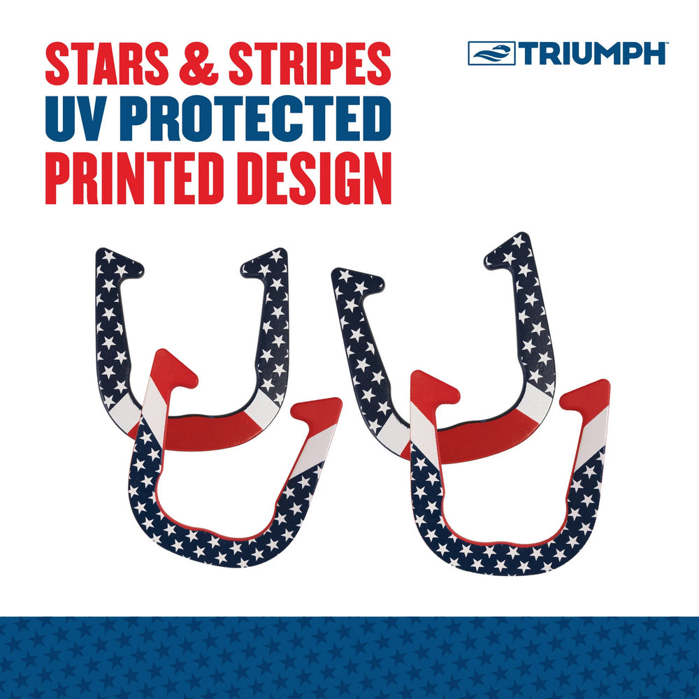 Triumph Patriotic Forged Horseshoe Set