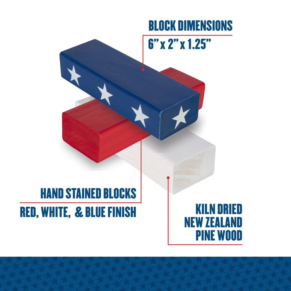 Triumph Patriotic Large Tumble Tower Set 6"