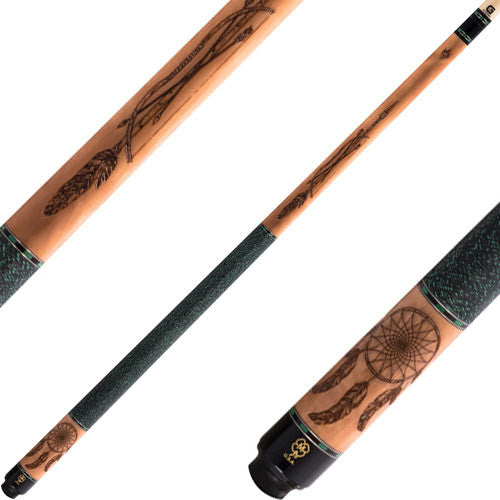 McDermott G337 Wildfire 3D Burnt Wood Cue - Dreamcatcher