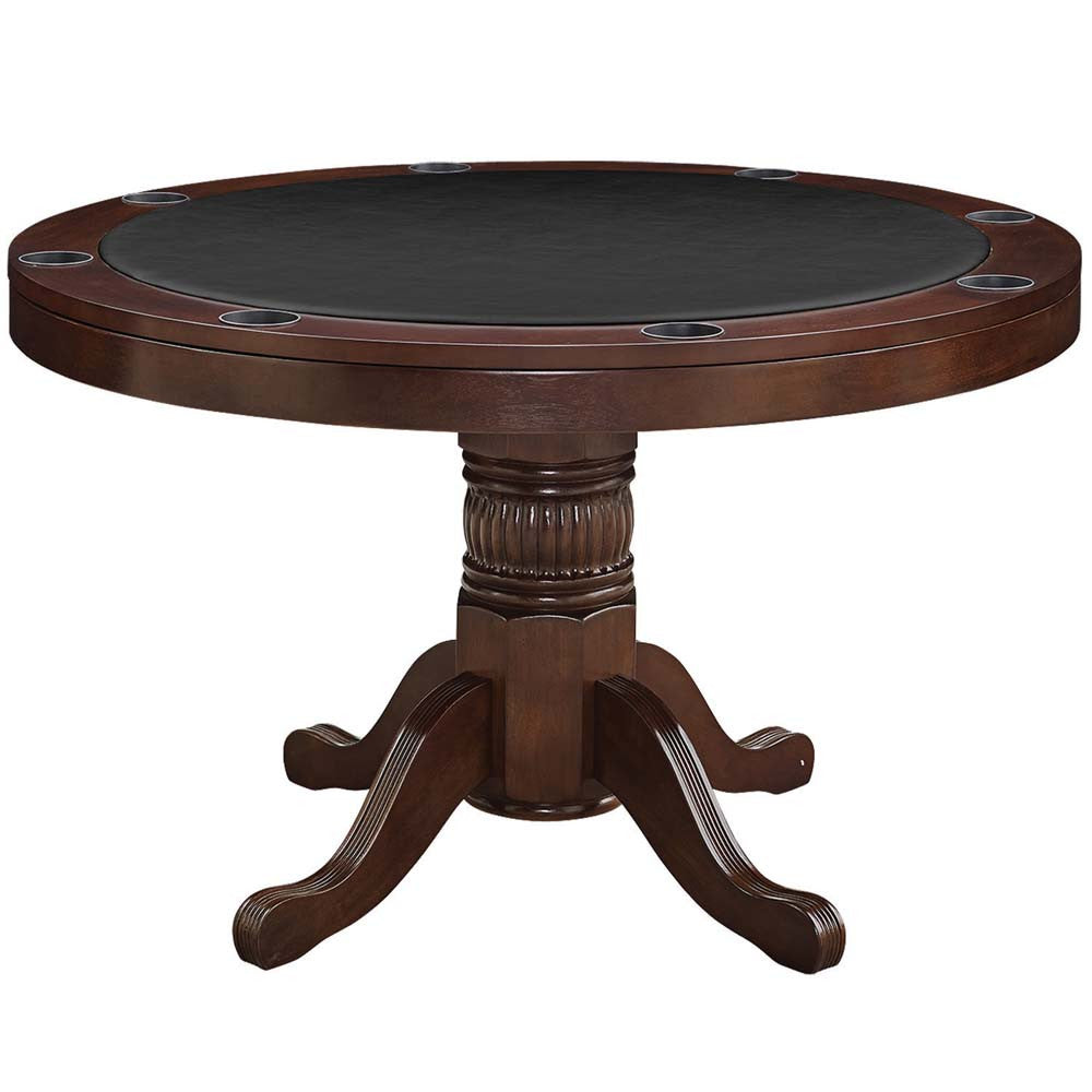 Ram Gameroom Poker Table 48" 3 in 1 Game Table Cappuccino