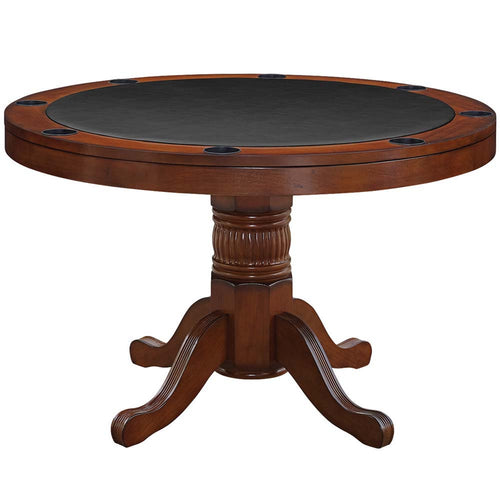 Ram Gameroom Poker Table 48" 3 in 1 Game Table Chestnut 1