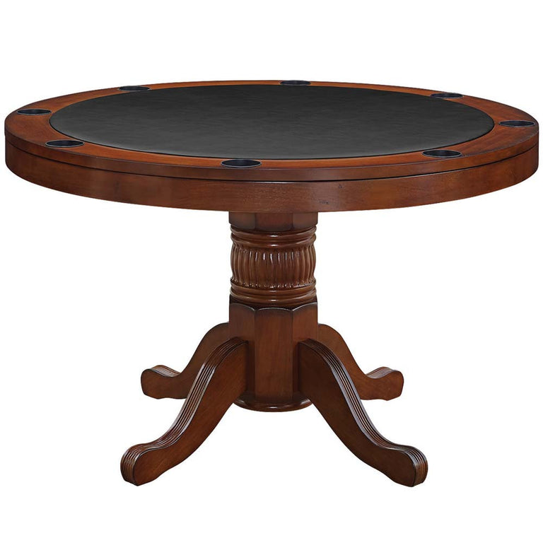 Ram Gameroom Poker Table 48" 3 in 1 Game Table Chestnut